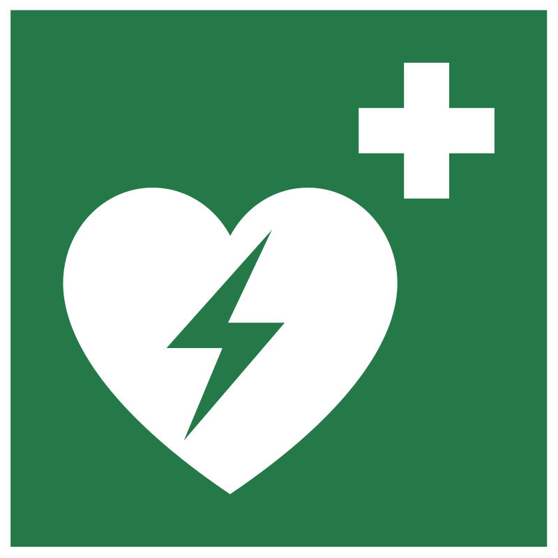 Symbol eines Defibrillators
